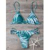 Cami Cutout Tropical Imprimer Bikini - Vert L