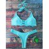 Bikinis tricot découpé à taille haute - Lac Vert S