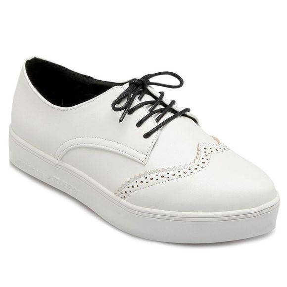 Pointu Gravure Chaussures - Blanc 38