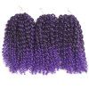 Court synthétique Fluffy Curly Hair Extension - Noir et Violet 