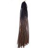 Extension de Cheveux Synthétique Longue Tressée - Noir et Brun 