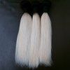 3 Piece / Lot 8A Vierge vietnamienne Droit Hair Weave - Blanc et Noir 14INCH*14INCH*14INCH