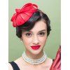 Hairband Pillbox Hat avec Noué bowknot - Rouge 