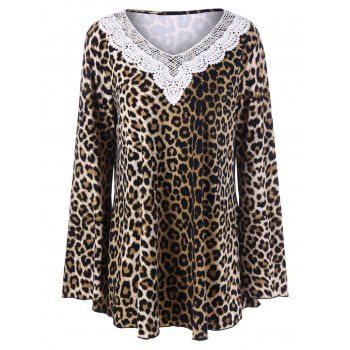 plus size leopard t shirt dress