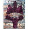 Ensemble de bikini tricoté à bretelles - Bourgogne L