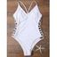 Cami High Cut Cutout One-Piece Swimwear - WHITE S