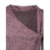 Asymmetrical Women's Zippered Sweatshirt - DARK AUBURN M