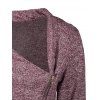 Sweat-shirt Zippé Asymétrique Pour Femme - Brun rouge M