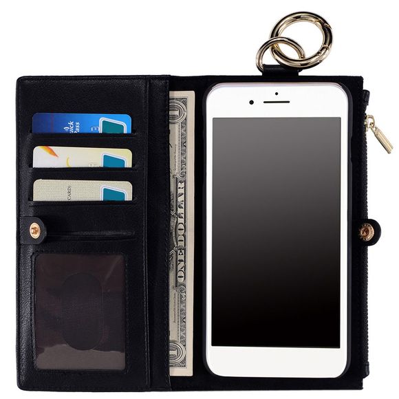 Flip Wallet de téléphone avec fente pour carte - Noir FOR IPHONE 6 / 6S