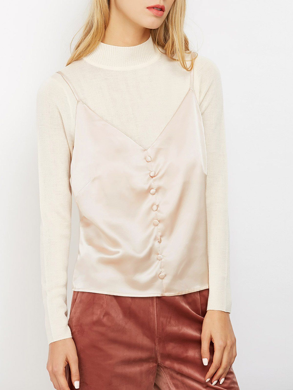 

Cami Satin Top, Light pink