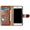 Etui-Portefeuille avec Compartiment pour Cartes en Simili Cuir pour iPhone - Brun FOR IPHONE 7