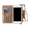 Multifunction Card Slot Faux Leather Flip Wallet Case pour iPhone - Or de Rose FOR IPHONE 6 PLUS / 6S PLUS