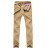Zipper Fly Pocket Straight Pants - Kaki 36
