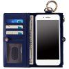 Flip Wallet de téléphone avec fente pour carte - Bleu FOR SAMSUNG S6