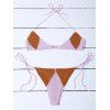 Color Block tricotée Bikini String - Rose ONE SIZE
