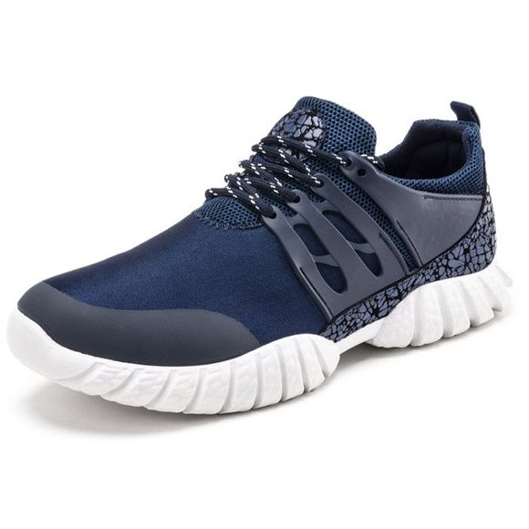 High Color Elastic Block Sneakers - Bleu 40