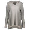 Haut Hoodie Bas Casual manches longues - Gris Clair ONE SIZE
