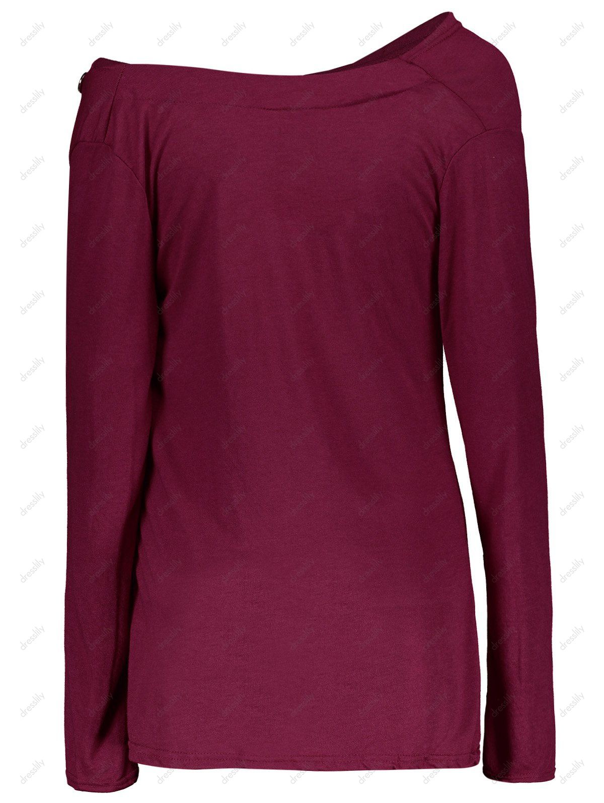 [29% OFF] 2021 Cowl Neck Long Sleeve With Button Blouse For Women In ...