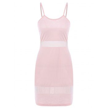 

Sexy Candy Color Spaghetti Strap Dress For Women, Pink