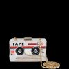 Novelty Cassette Shaped Evening Bag - TRANSPARENT 