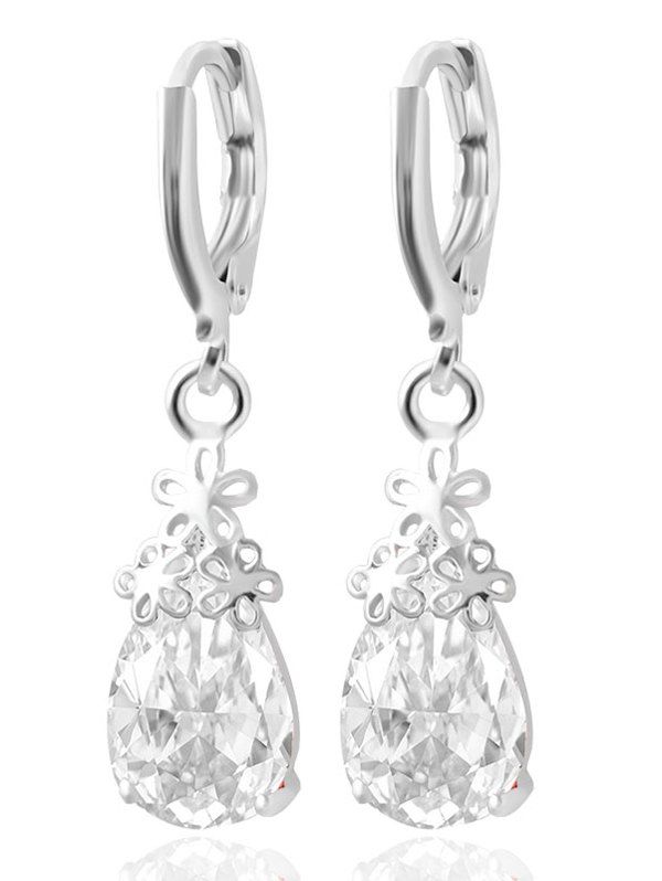 [41 OFF] 2021 Flower Water Drop Earrings In WHITE DressLily