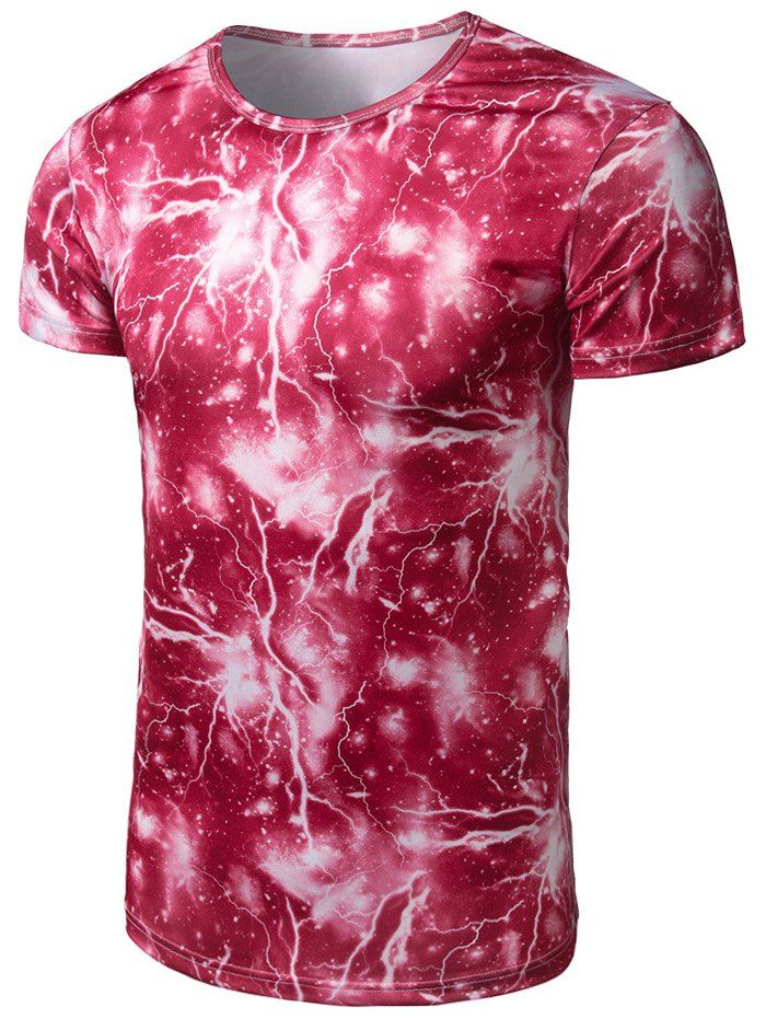 

Tie Dye Crew Neck Tee, Red