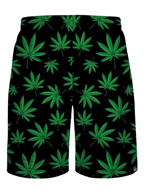 

3D Print Weed Shorts, Black and green