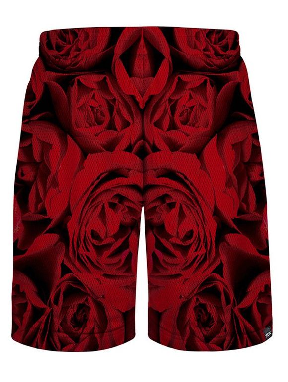 3D Printed Mesh Shorts - Rouge et Noir M