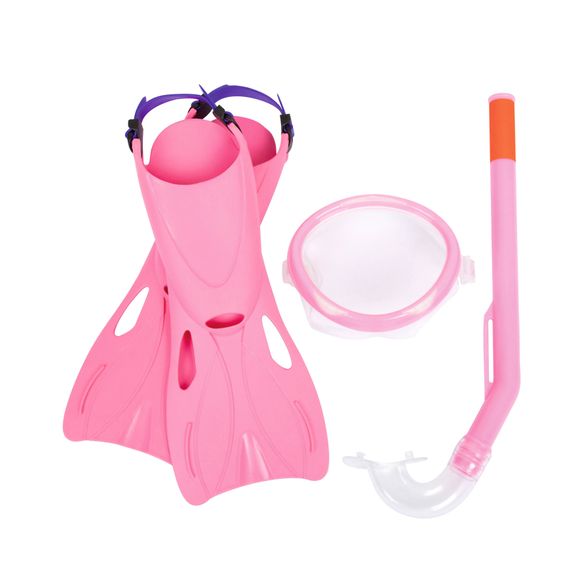 Bestway enfants masque de plongée Flippers Breathing Tube Suit - Rose clair 