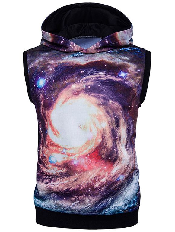 Manches Galaxy 3D Print Hoodie - multicolore M
