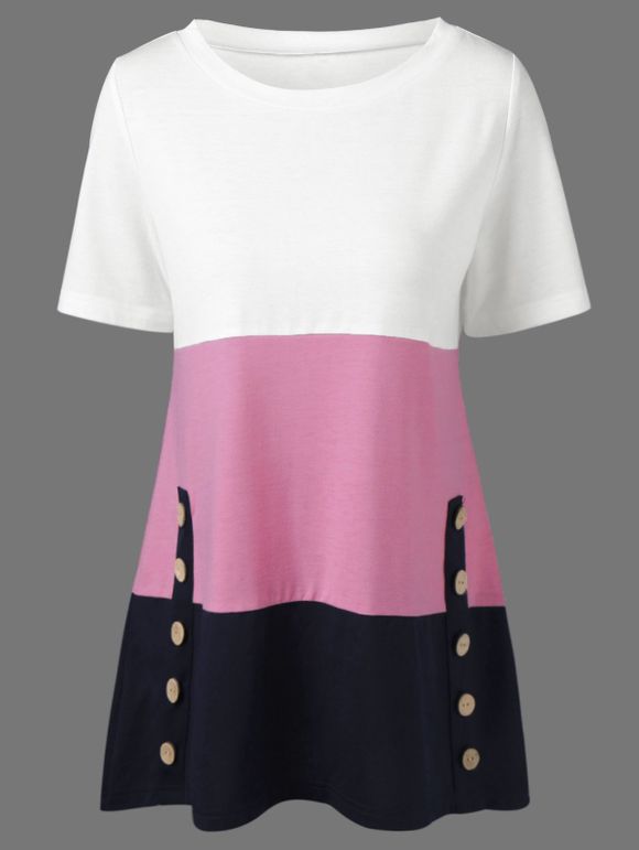 Bouton T-shirt décoré - multicolore XL