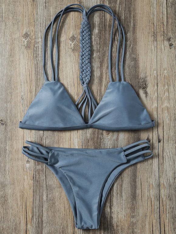 Padded Strappy Fil Bikini Set Free - Cendre M