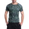 T-shirt à manches Camouflage Imprimé court Aménagée Quick-Dry - Vert Armée S