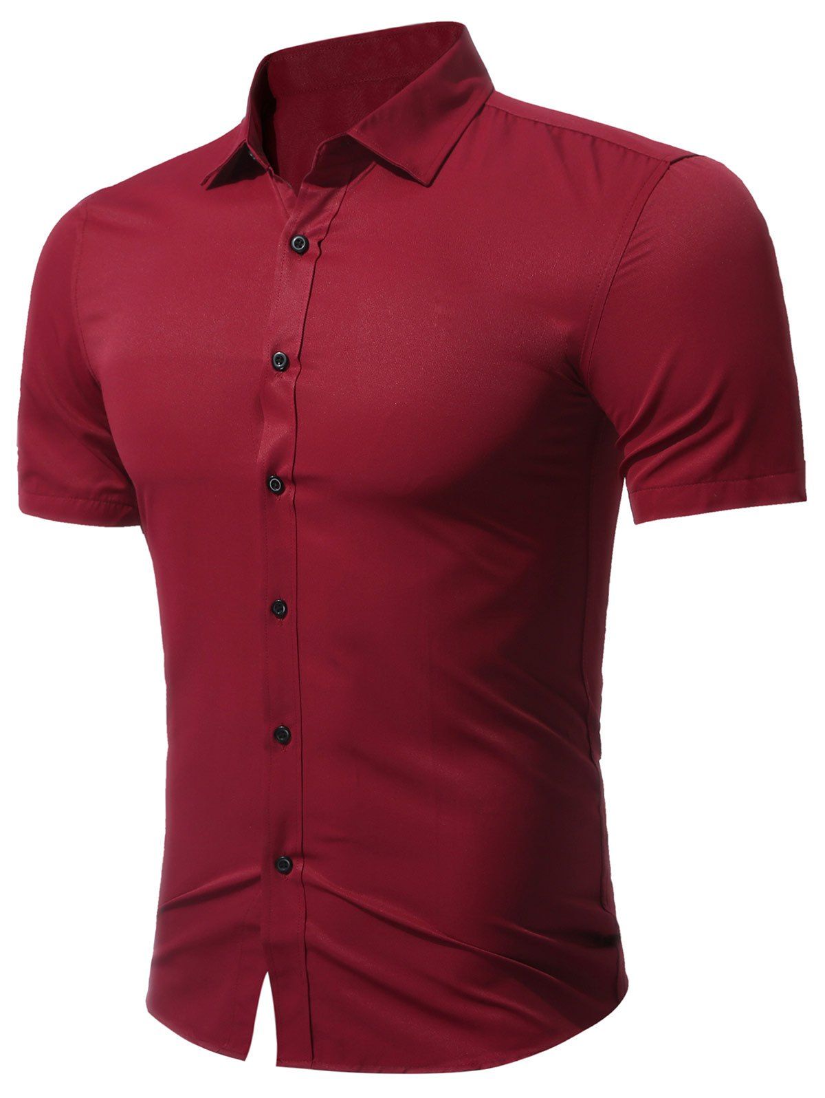 

Short Sleeve Business Shirt in Slim Fit, Red