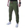Zip Up Pocket Lace Up Jogger Pants - ARMY GREEN 2XL