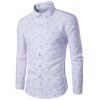 Shirt graphique et Polka Dot Imprimer Plaid - Blanc L