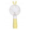 Portable Handheld Muet USB mini ventilateur Recharge - Jaune 