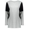 Two Tone Batwing Sleeve Tee - Gris L