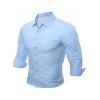 Shirt à manches longues affaires Flocage - Bleu Glacé 3XL
