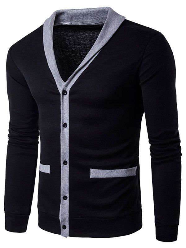 

Single Breasted Knit Blends Cardigan, Black