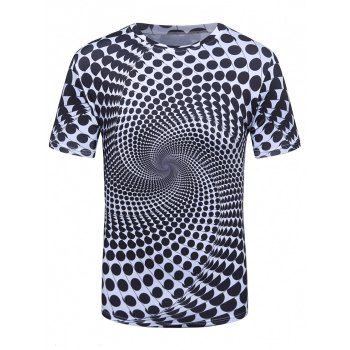 [41% OFF] 2019 Short Sleeve 3D Spiral Polka Dot Trippy T