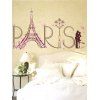 Autocollants Muraux Motif Inscription PARIS et Amour - Violet clair 60*90CM