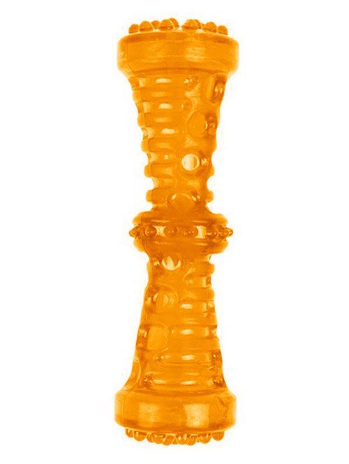 Bâton en Caoutchouc Flexible Résistant à Mordre pour Chien Domestique - Douce Orange SIZE L