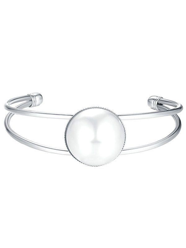 

Adorn Faux Pearl Cuff Bracelet, Silver