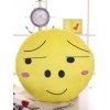 Round Expression Face coussin moelleux oreiller - Jaune 
