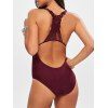 Découpez Out Crochet One Piece Maillots de bain - Clairet M