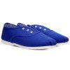 Chaussures Toile Oeillets plat - Bleu 37