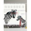 Zebra animaux Imprimé Décoration Bath Shower Curtain - Blanc Noir 150*180CM