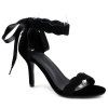 Stiletto Heel Tie Up Sandals - Noir 37