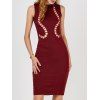 Évider Sweater Dress - Rouge vineux ONE SIZE